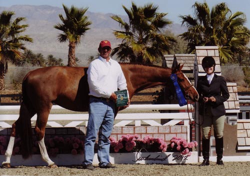 Polly Sweeney and Duet Champion Amateur Owner Hunter 36 & Over 2012 HITS Desert Circuit Photo Flying Horse