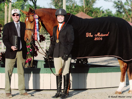 Stephanie Danhakl and Lifetime 2003 & 2004 USEF National Champion 2004 National Horse Show Photo Randi Muster