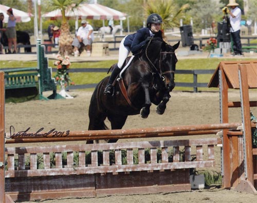 Lucy Davis and Thoughtful owned by Laura Wasserman 2013 HITS Desert Circuit Photo Flying Horse