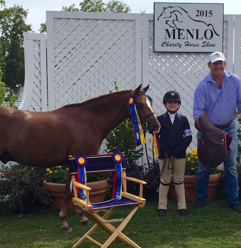 Stella Wasserman and Benjamin Buttons Small Pony Hunter 2015 Menlo Charity Horse Show