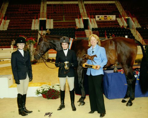 Co-riders Lucy Davis and Katie Dinan owner Katie Dinan Grand Champion Small Junior Hunter 2008 Pennsylvania National Photo Anne K Gittens