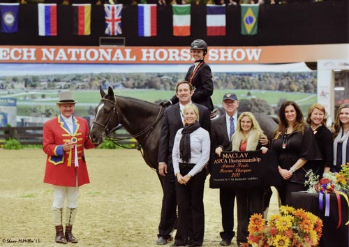 Demi Steigler and Vigo Reserve Champion ASPCA Finals 2011 National Horse Show Photo Shawn McMillen