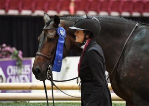 Lindsay Maxwell and Belgravia Grand Champion Amateur Owner Hunter 3'3" 2017 Capital Challenge Photo by McMillen