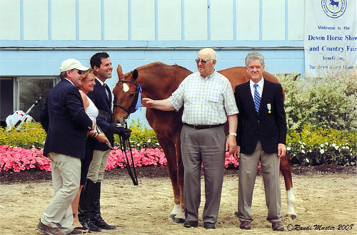 Peter Lombardo and Mandarin Regular Conformation Winner 2008 Devon Horse Show Photo Randi Muster