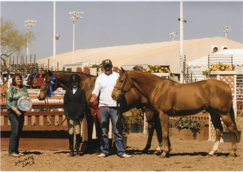 Lily Blavin and Archie Cox with Montague and Sander 2013 Scottsdale Spring Classic Photo Deb Dawson
