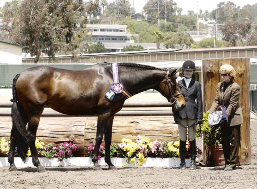 Lucy Davis and Harmony Champion Large Junior Hunters 14 & Under 2007 Del Mar National Photo Ed Moore