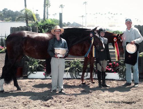 Stephanie Danhakl with Bellingham Bay and Lifetime Champion and Reserve Champion Large Junior Hunters 15–17 2004 Del Mar National Photo Ed Moore