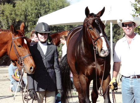 Stephanie Danhakl with Lifetime and Bellingham Bay Large Hunter Champion and Reserve Champion 2004 HITS Desert Circuit