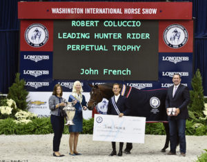 John French and Boss owned by Laura Wasserman Grand Hunter Champion 2015 Washington International Photo Shawn McMillen