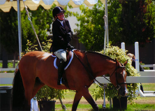 Gina Ross and Equity A/O 3'3" Hunter 2012 Menlo Charity Horse Show Photo Bella Peyser