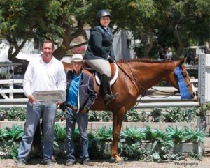 Chelsea Samuels and Adele with Archie Cox and Damien Gardner Champion Low A/O Hunter Classic 18-35 2013 Showpark Summer Photo Captured Moment