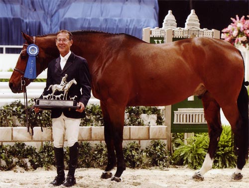 John French and Overseas owned by Laura Wasserman Regular Conformation Stake 2011 Washington International Horse Show Photo Shawn McMillen