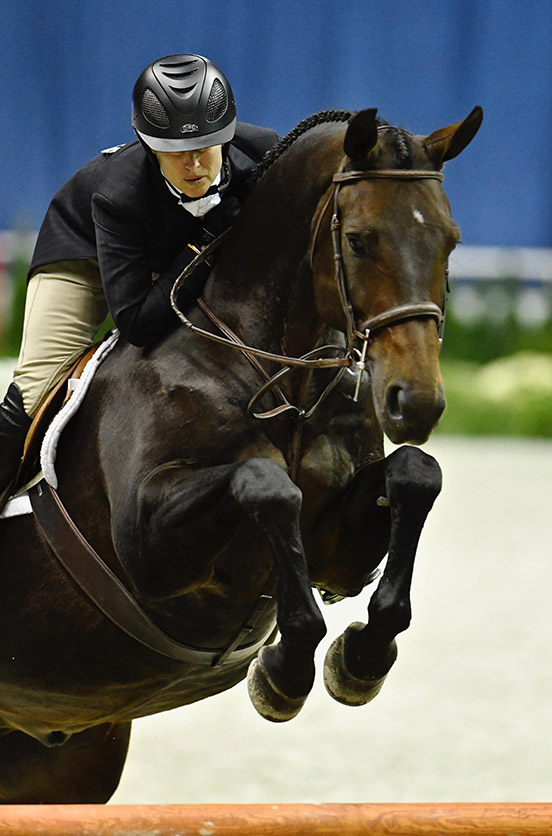 Virginia Fout and Carma 2018 National Horse Show Amateur Owner Hunter 3'3" Over 35, Champion