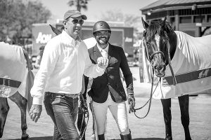 Jorge Hidalgo Duran and Archie Cox with Verdi and Sig Careful Circuit Champion and Reserve Circuit Champion Low Adult Jumper 2019 HITS Desert Circuit