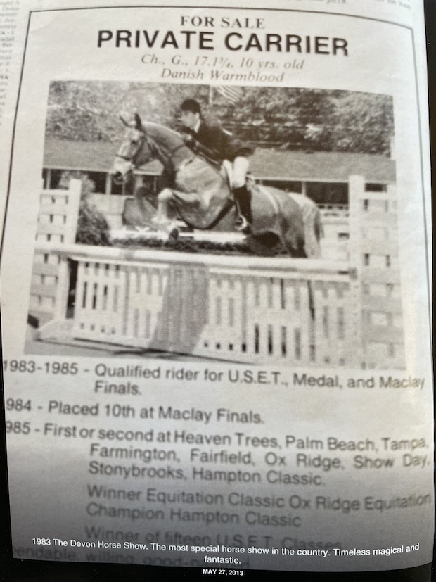 Archie Cox and Private Carrier 1983 Devon Horse Show photo