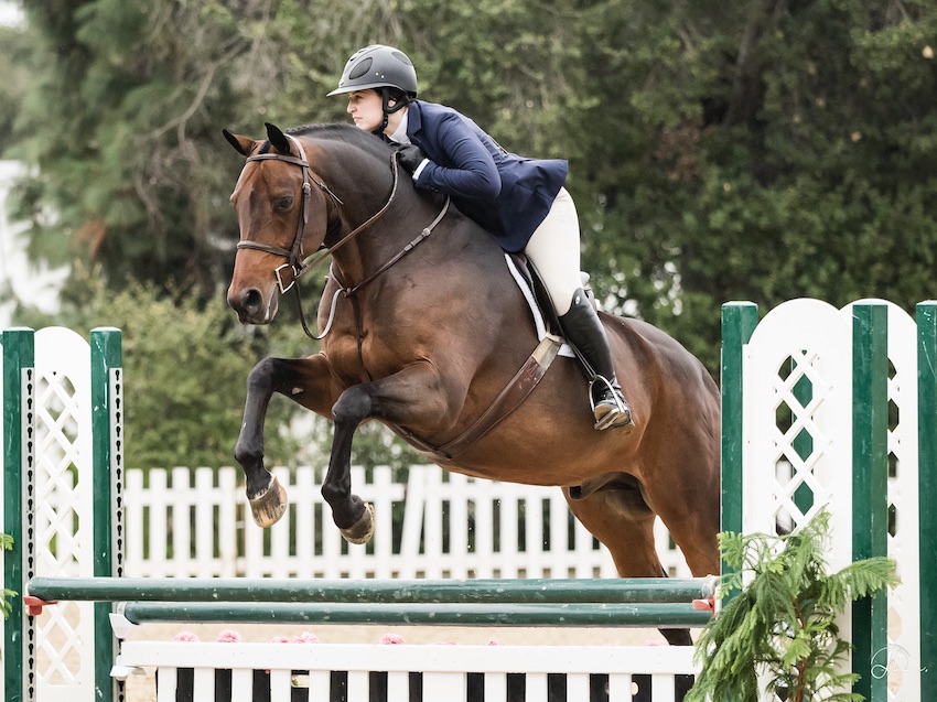 Jessica Singer and Lander Adult Equitation 2’6” 2023 Flintridge Autumn Classic Photo by Lindsey Long Equine Photography