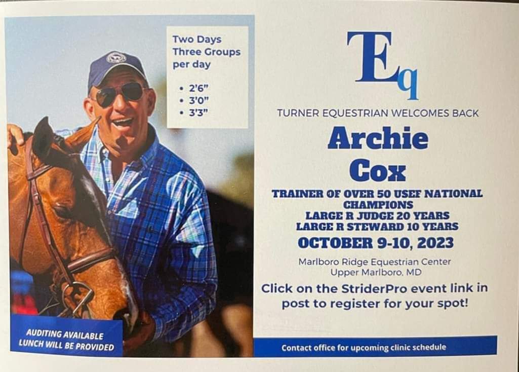 Archie Cox – Guest Clinician Turner Equestrian 2023 Upper Marlboro, MD