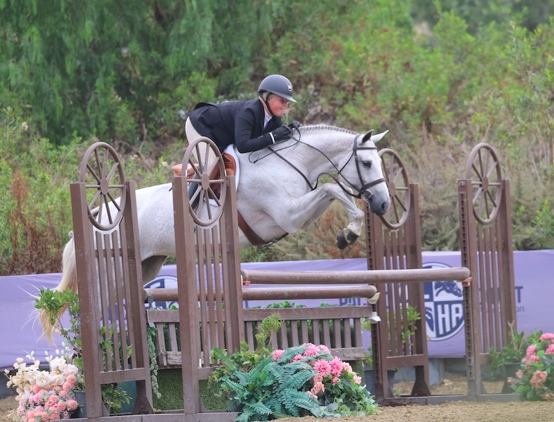 Violet Tatum and Evermore Junior Hunter 3'6" 15 & Under 2023 Blenheim EquiSports Photo by McCool